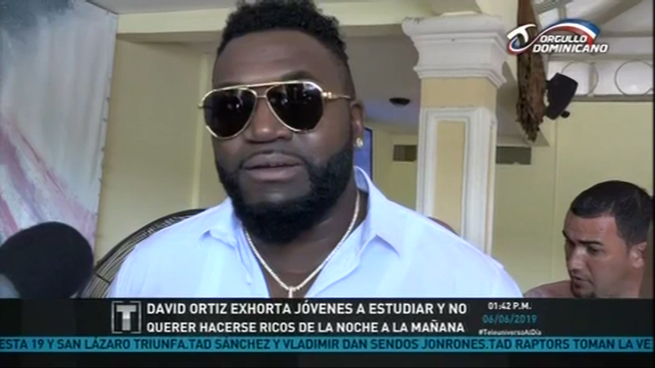 David Ortiz Les Dice A Los Jóvenes Que Estudien Y Que No Quieran Hacerse Ricos De La Noche A La Mañana