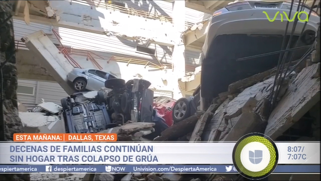 Dallas, Texas: Decenas De Familias Continúan Sin Hogar Tras Colapso De Grúa