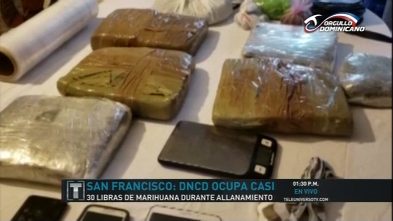 SFM, DNCD Ocupa Casi 30 Libras De Marihuana Durante Allanamiento