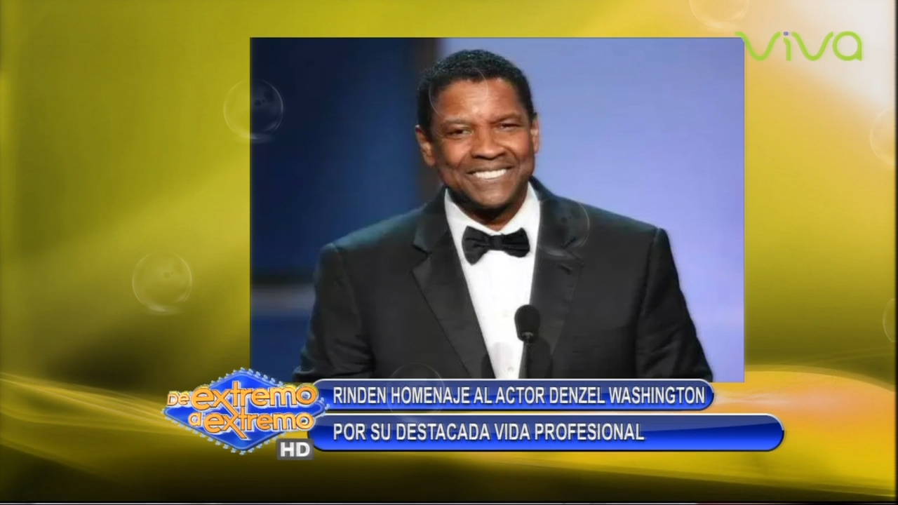 Rinden Homenaje Al Actor Denzel Washington Por Su Destacada Vida Profesional
