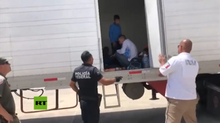 Policía De México Interceptan 4 Camiones Con 800 Migrantes Dentro