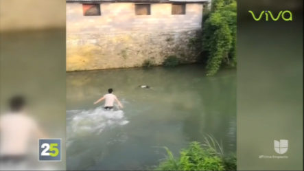 Hombre Rescata Niña Que Se Ahogaba En Un Rio De China
