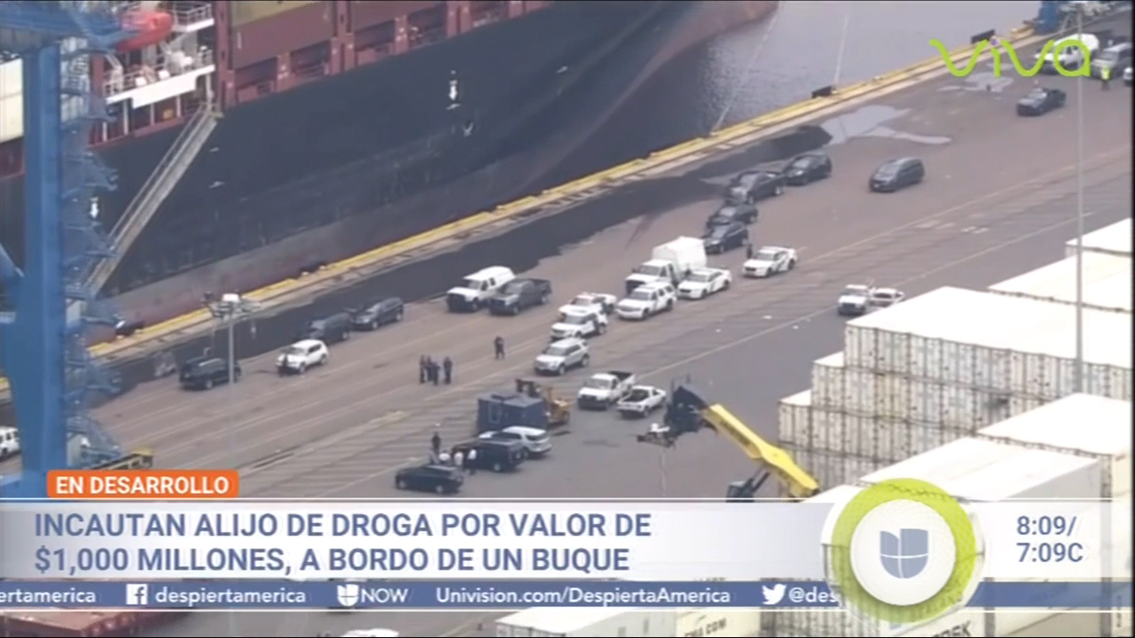 Incautan Alijo De Droga Por Un Valor De $1,000 Millones, A Bordo De Un Buque