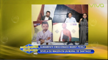 Mira Cual Fue La Reacción De Manny Perez Al Ver Su Mural En Santiago