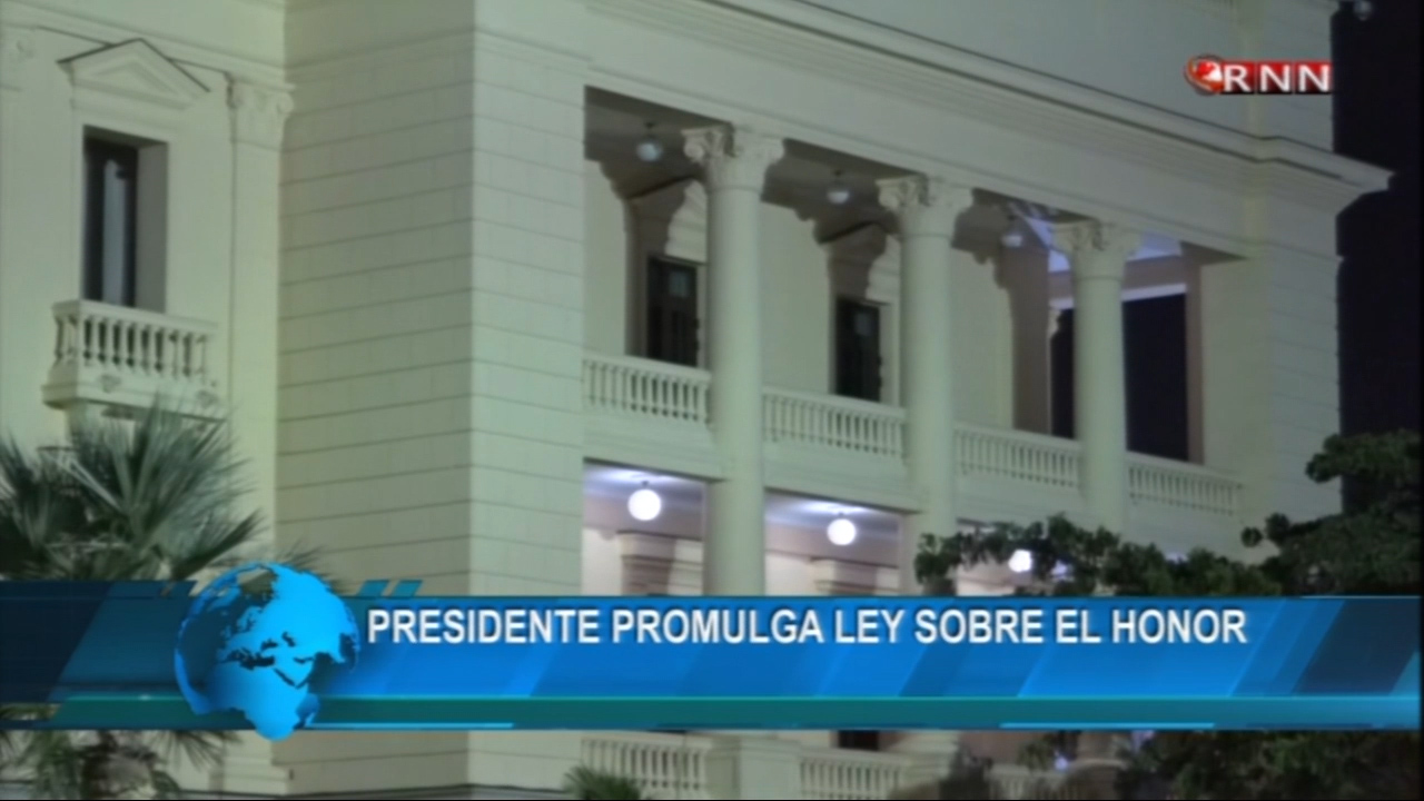 Presidente Promulga Ley Sobre El Honor