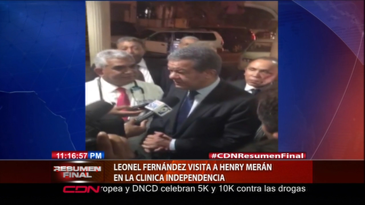 Leonel Fernández Visita A Henry Merán En La Clínica Independencia