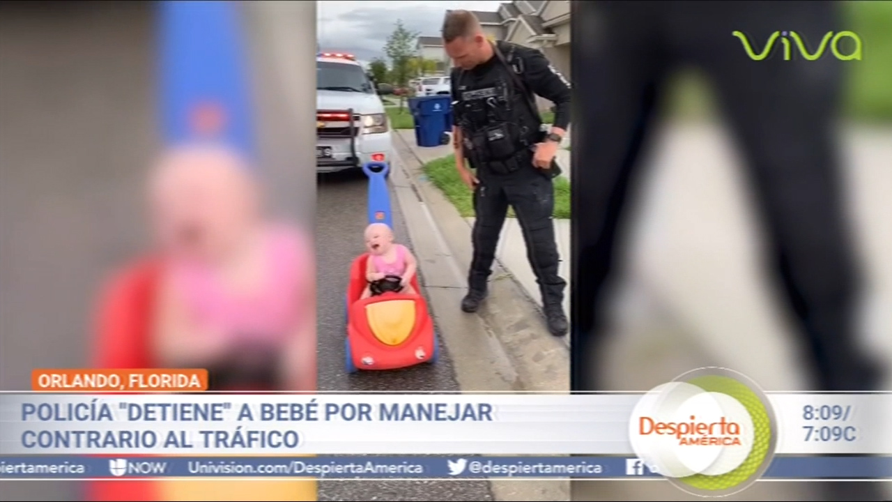Policía “Detiene” A Bebé Por Manejar Contrario Al Tráfico