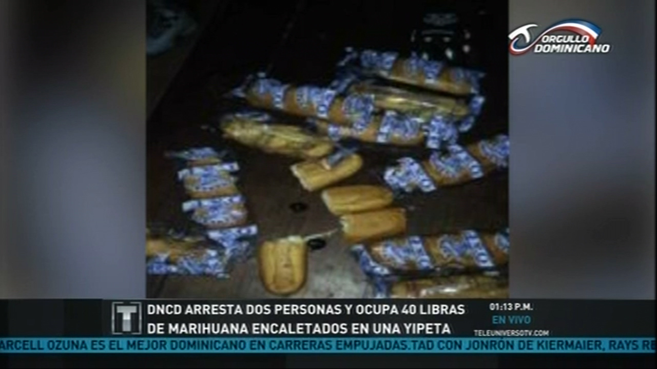 DNCD Arresta Dos Personas Y Ocupa 40 Libras De Marihuana Encaletados En Una Yipeta