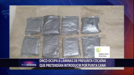 DNCD Ocupa 8 Laminas De Presunta Cocaína En El Aeropuerto De Punta Cana