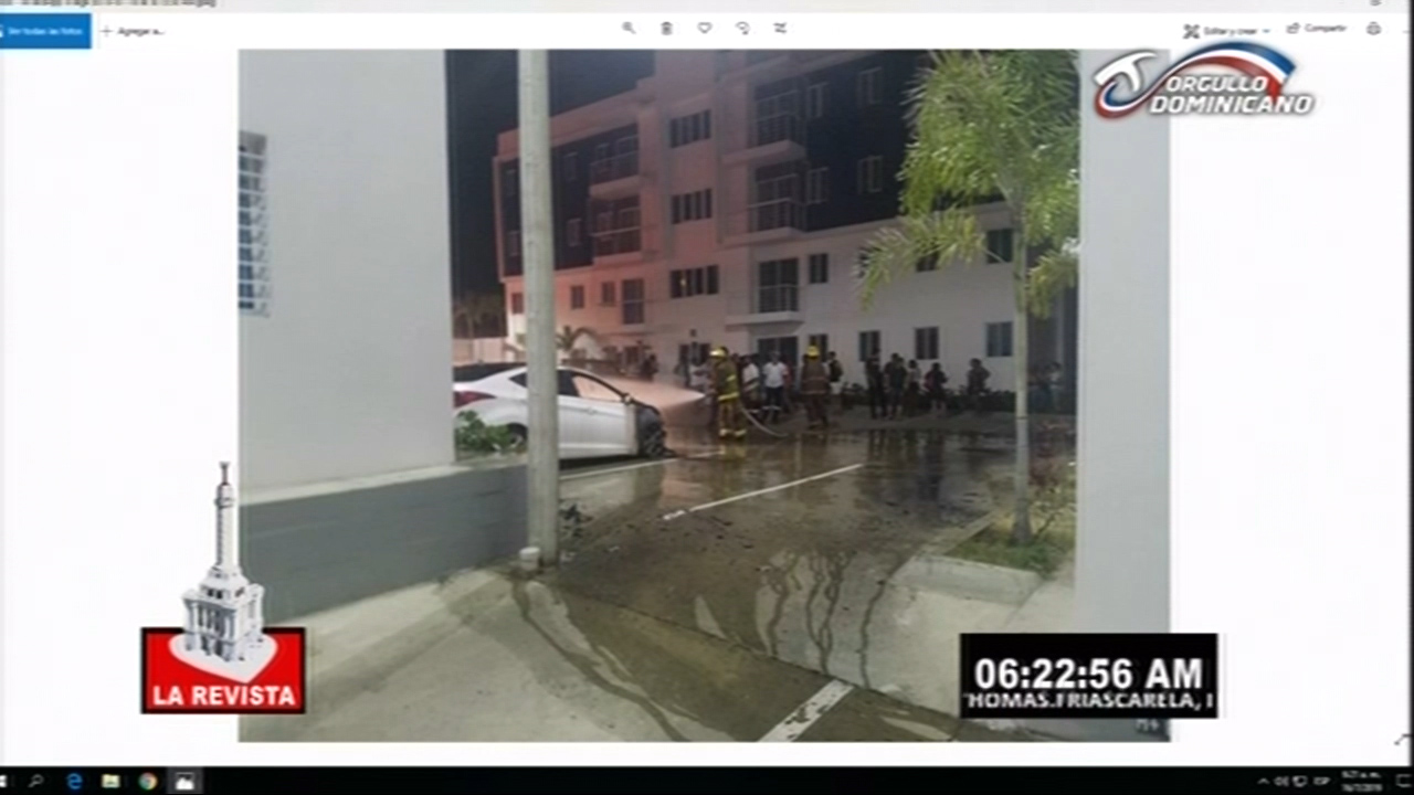 Sofocan Incendio La Madrugada De Hoy En El Parqueo De Un Residencial En Santiago Provocado Por Un Hyundai