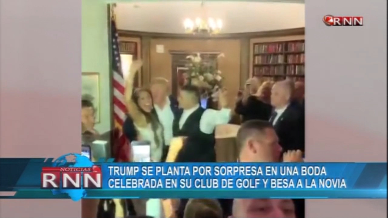 Trump Se Planta Por Sorpresa En Una Boda Celebrada En Su Club De Golf Y Besa A La Novia