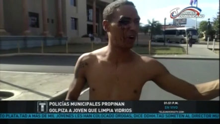 Policías Municipales Propinan Golpiza A Joven Que Limpia Vidrios En Santiago