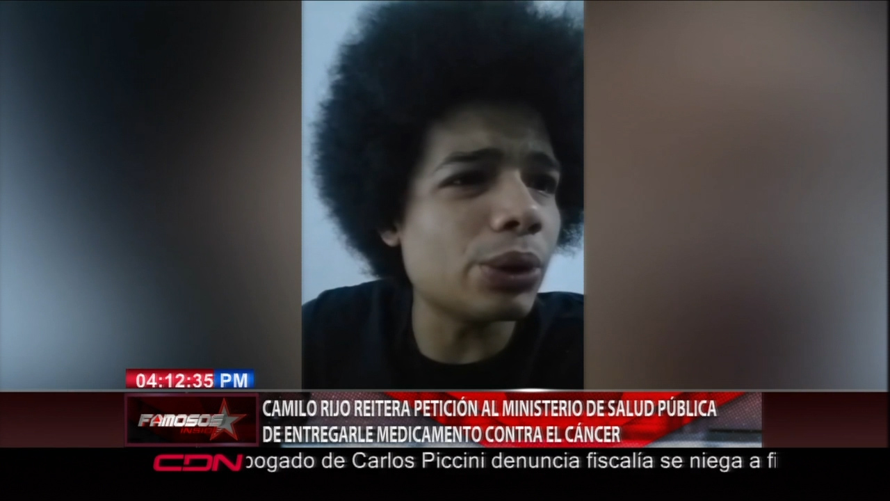 Camilo Rijo Reitera Petición Al Ministerio De Salud Pública De Entregarle Medicamento Contra El Cáncer