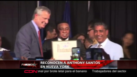 Reconocen A Anthony Santos En Nueva York