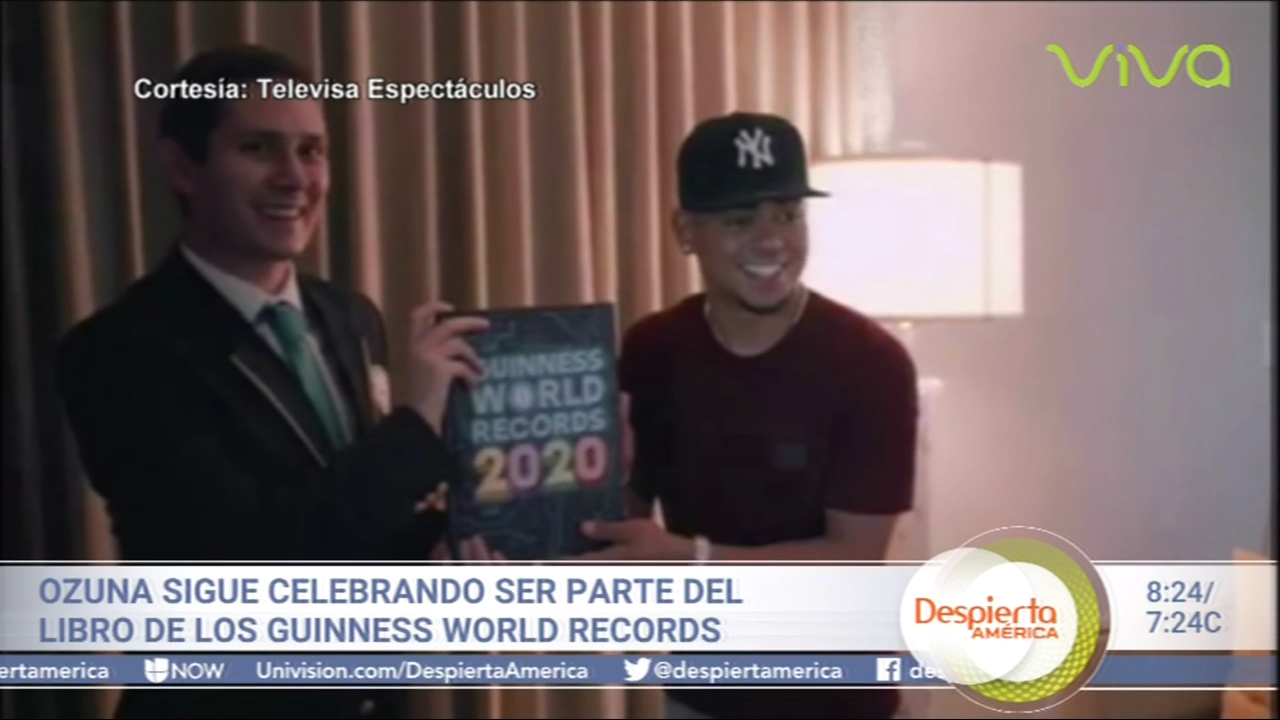 Ozuna Sigue Celebrando Ser Parte Del Libro De Los Guinness World Records