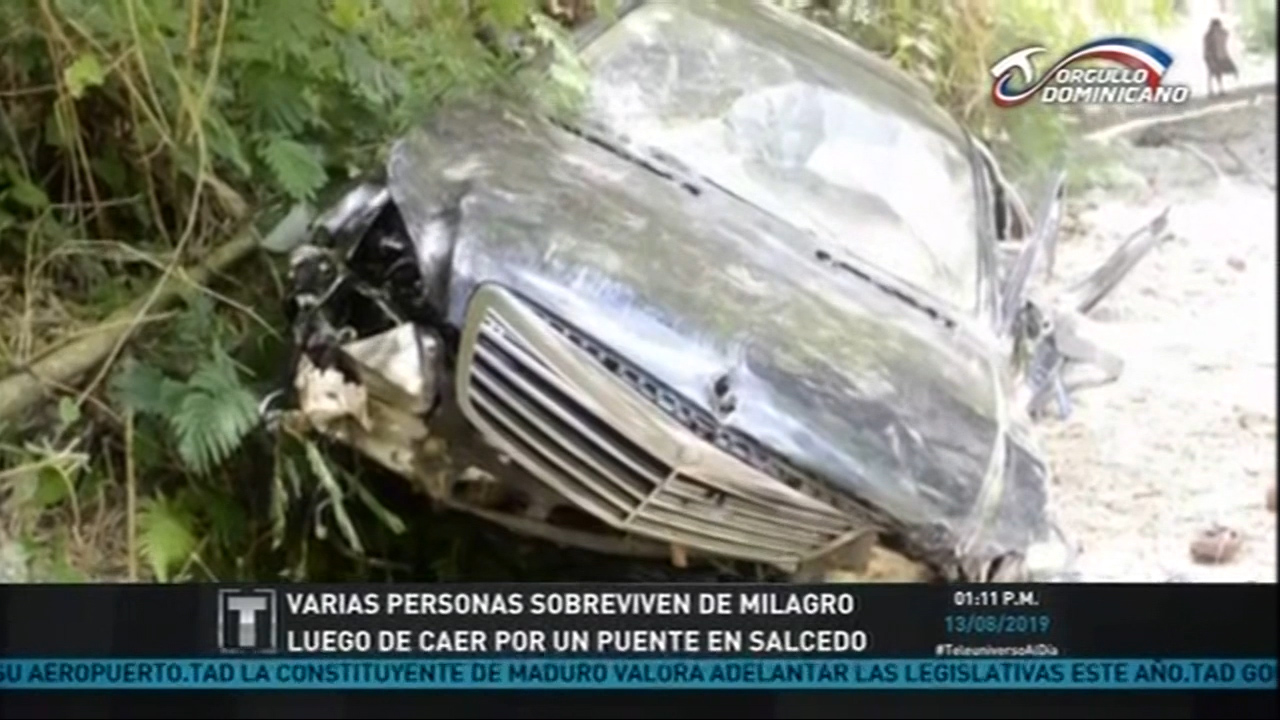Varias Personas Sobreviven De Milagro Luego De Caer Por Un Puente En Salcedo