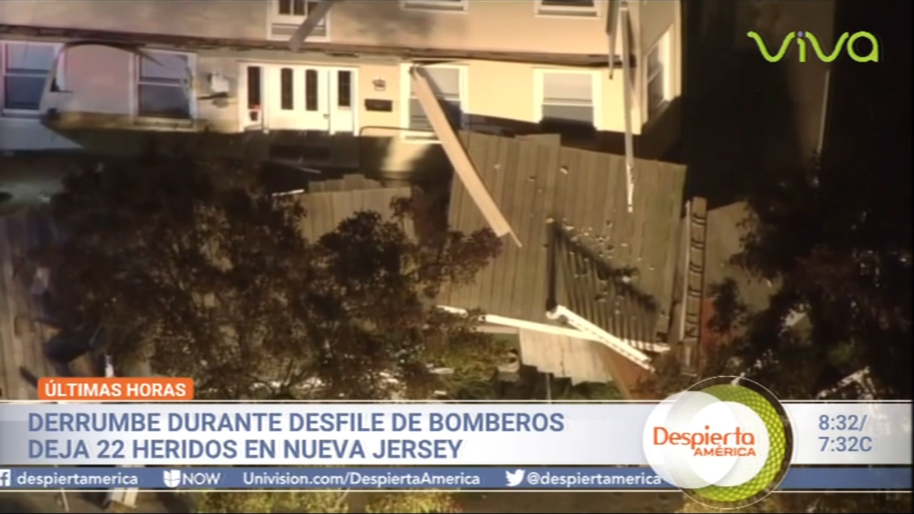 Derrumbe Durante Desfile De Bomberos, Deja 22 Heridos En Nueva Jersey