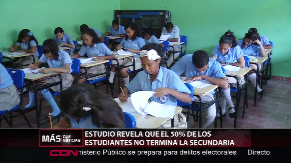 Estudio Revela Que El 50% De Los Estudiantes No Termina La Secundaria