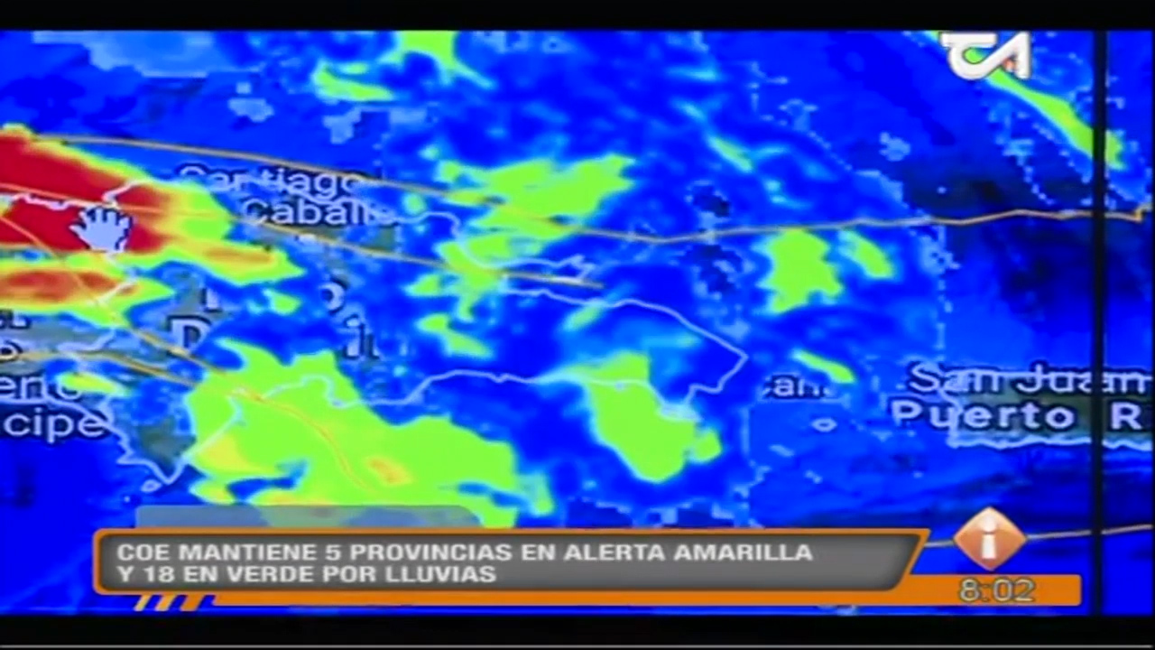 5 Provincias En Alerta Amarilla Y 18 En Verde Por Lluvias