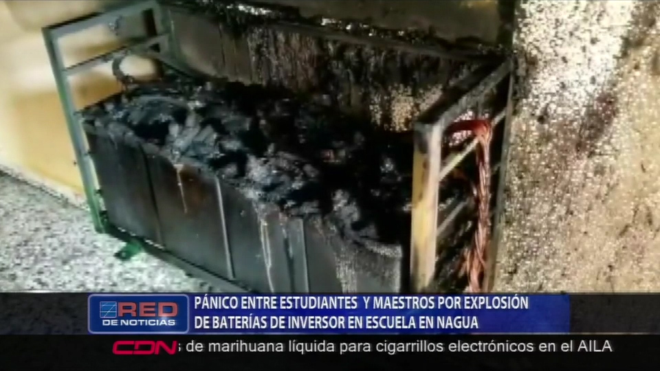Pánico Entre Estudiantes Y Maestros Por Explosión De Baterías De Inversor En Escuela De Nagua