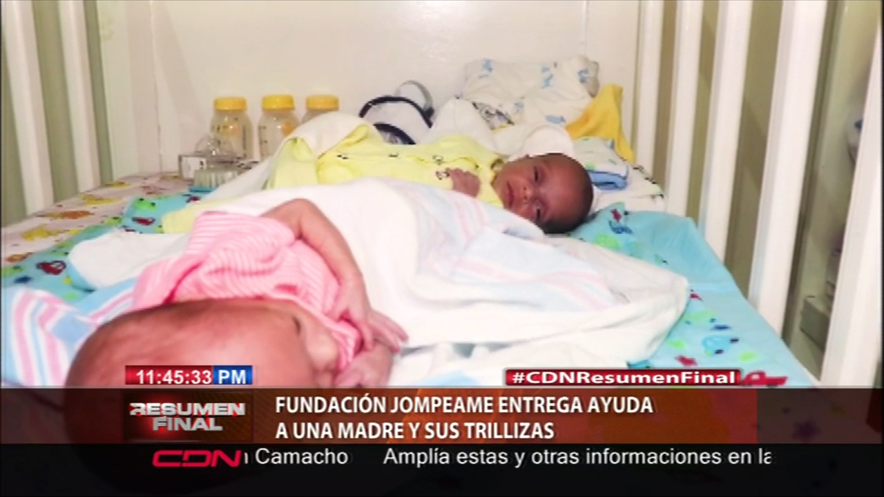 Fundación “Jompeame” Entrega Ayuda A Una Madre Y Sus Trillizas
