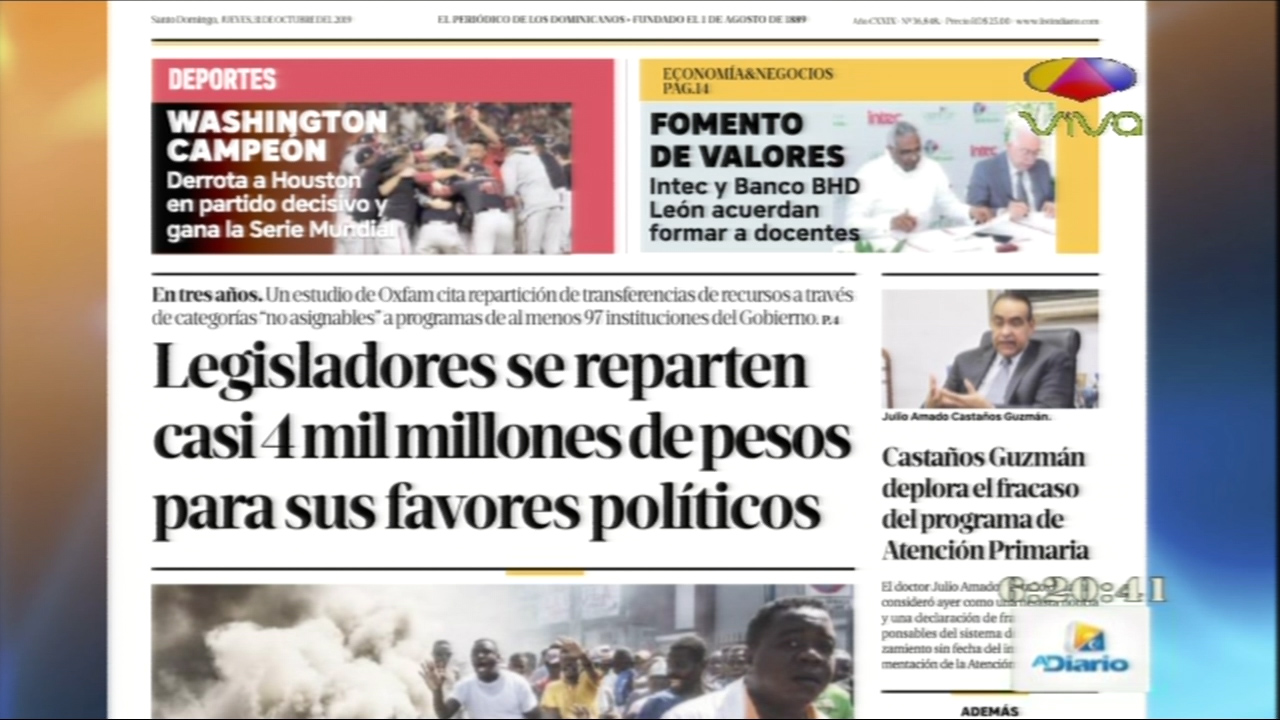 Las Principales Informaciones De Los Periódicos En El Día De Hoy 31 De Octubre Del Año 2019