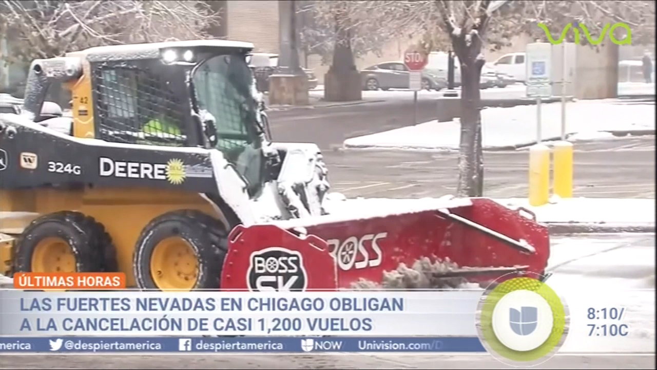 Ultima Hora: Las Fuertes Nevadas En Chicago Obligan A La Cancelación De Casi 1,200 Vuelos