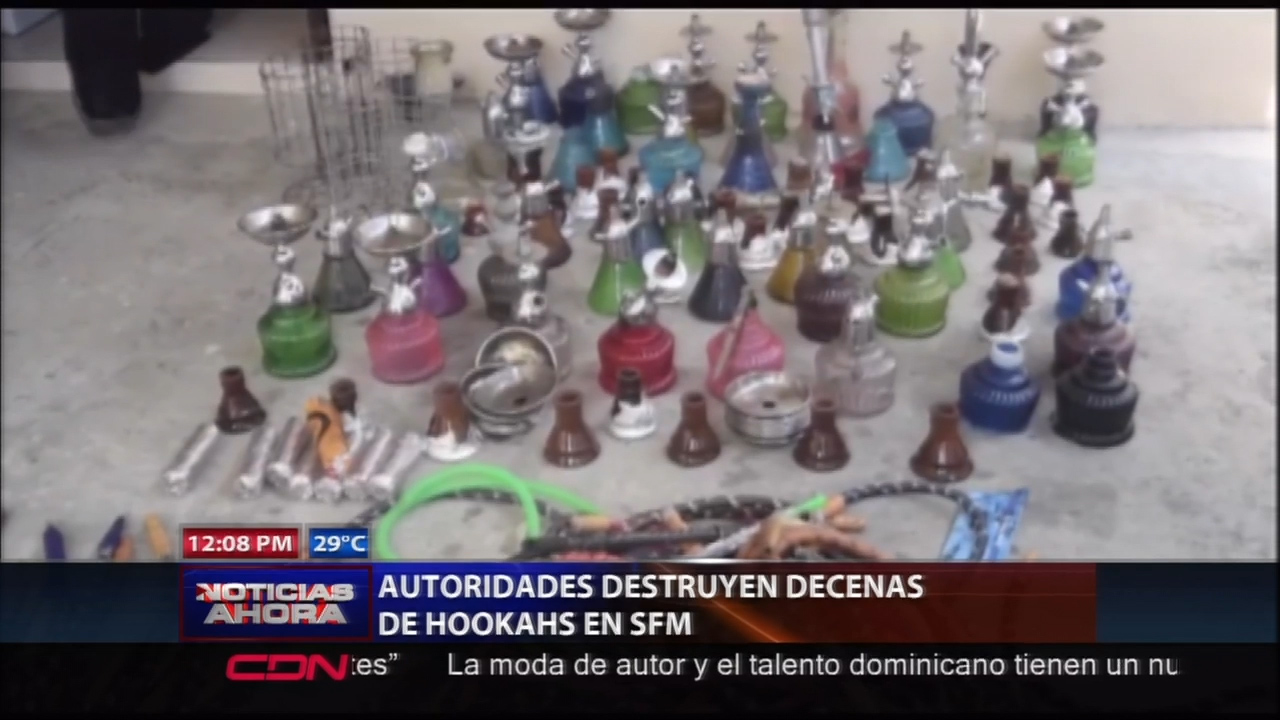 Autoridades Destruyen Decenas De Hookahs En SFM