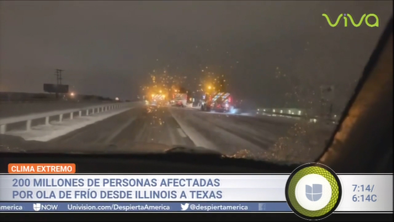 Clima Extremo: 200 Millones De Personas Afectadas Por Ola De Frío Desde Illinois A Texas