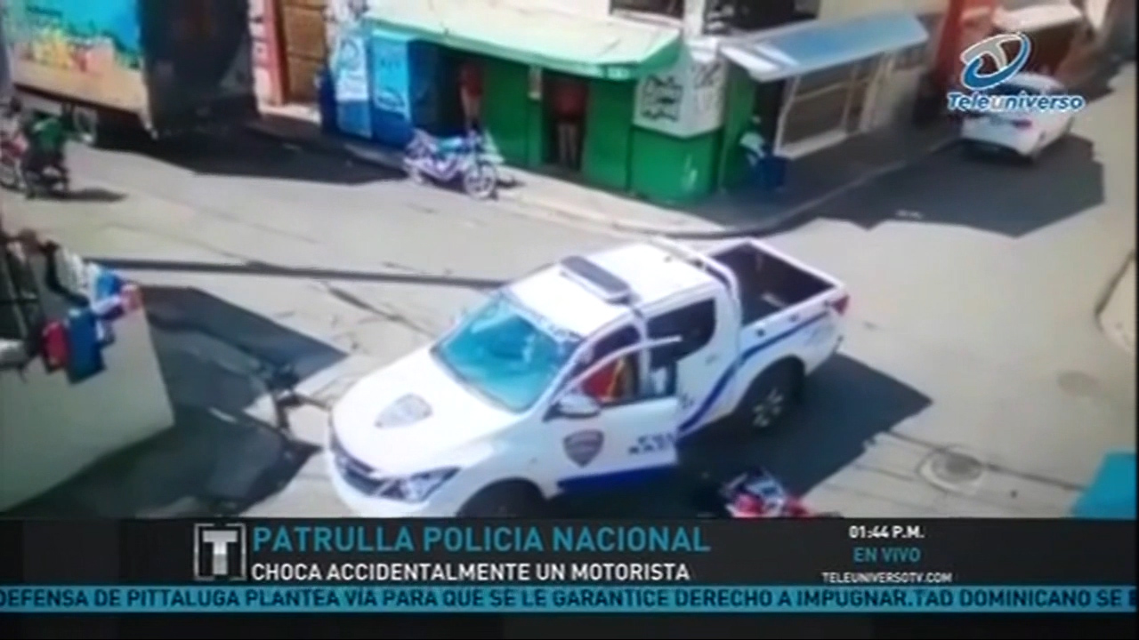 Patrulla Policial Nacional Impactó Accidentalmente Un Motorista