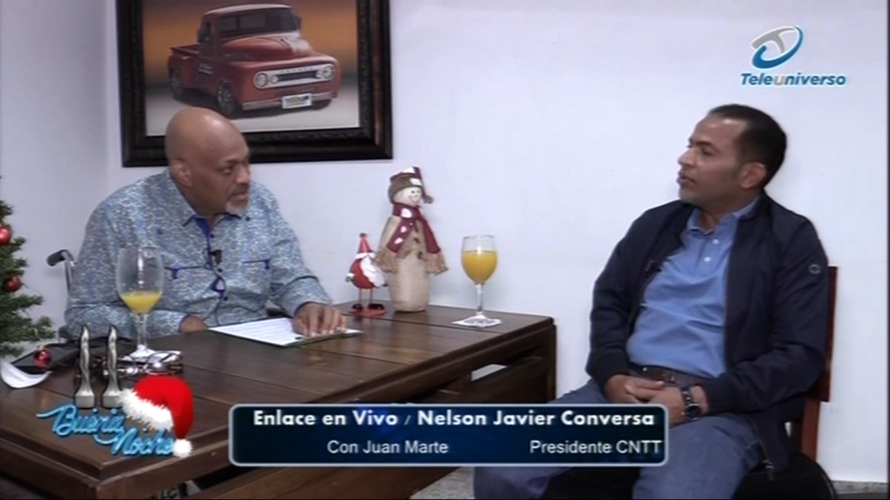 Juan Marte Junto A Nelson Javier Hablan Sobre La Organización Del Transporte En El País