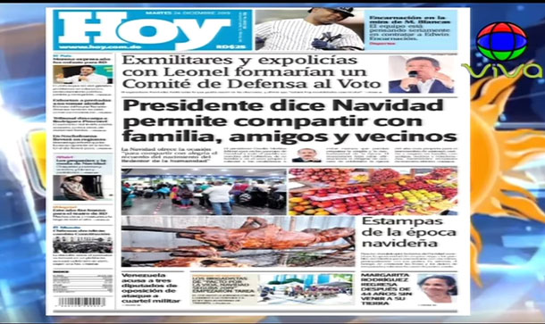 Infórmate Con Las Portadas De Los Principales Periódicos De Hoy 24 De Diciembre 2019