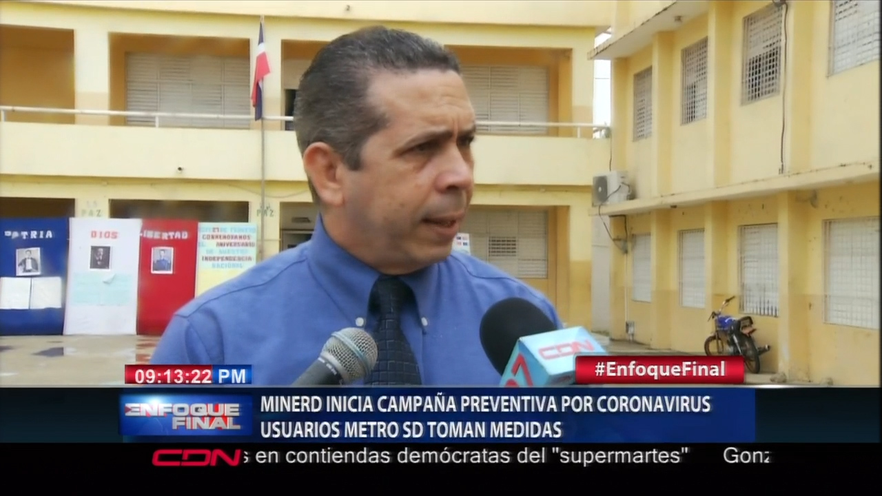 El MINERD Inicia Campaña Preventiva Contra El Coronavirus