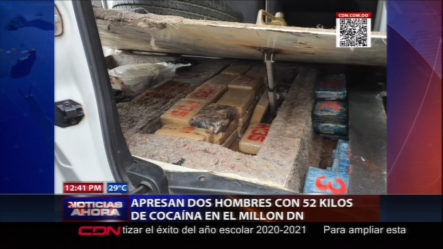 Apresan Dos Hombres Con 52 Kilos De Cocaína En El Millón, (DN)