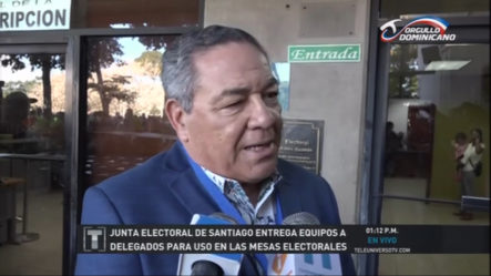 JCE De Santiago Entrega Equipos A Delegados Para El Uso En Las Mesas Electorales