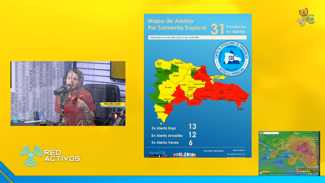 Situación Actual Con El COVID-19 Y Tormenta Isaías En RD