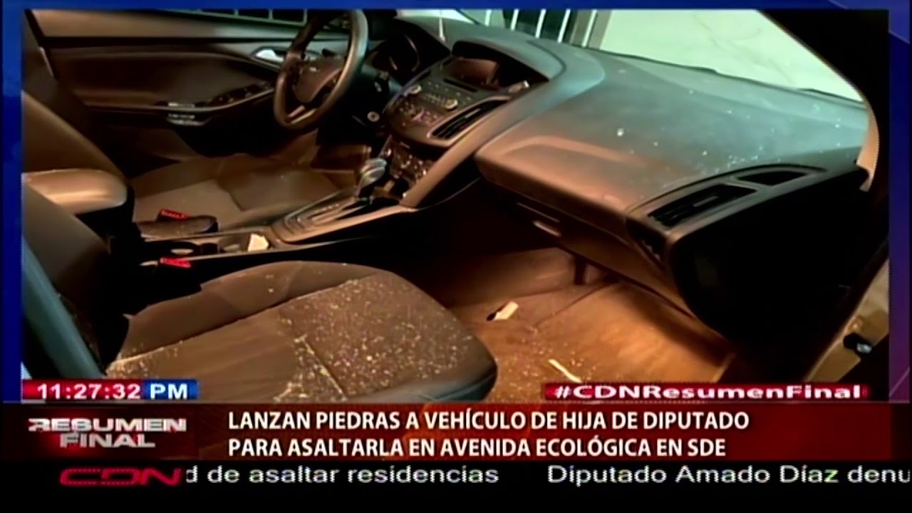 Lanzan Piedras A Vehículo De Hija De Diputado Para Asaltarla En Avenida Ecológica En SDE
