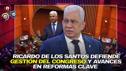 Ricardo De Los Santos: “Antes Decían Que En Congreso éramos Vagos, Ahora Critican Alta Productividad”