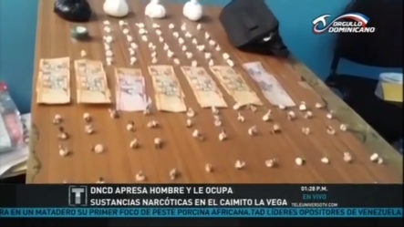 DNCD Apresa Hombre Y Le Ocupa Sustancias Narcóticas En El Caimito, La Vega