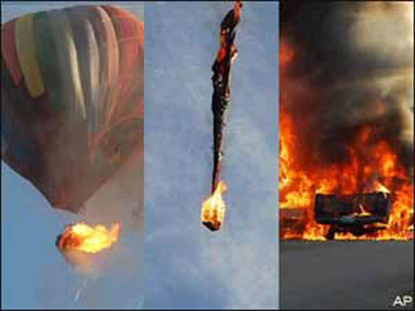 Globo Aerostático Se Incendió En Pleno Vuelo Tras Chocar Con Cables De Alta Tensión En Texas