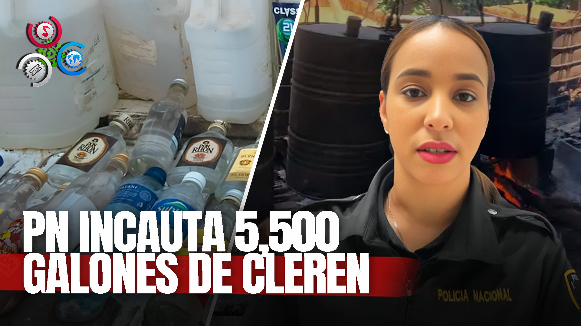 PN Arresta A Tres Individuos Y Confisca Al Menos 5,500 Galones De Clerén En Santiago