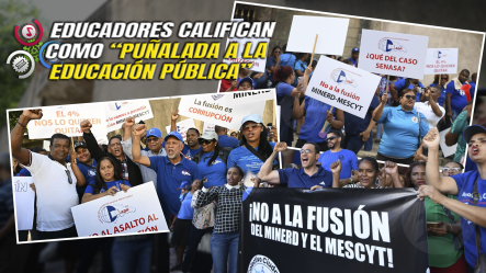 ADP Protesta Contra Fusión De Ministerios MINERD Y MESCYT; Advierte Riesgo Para El 4 % Del PIB