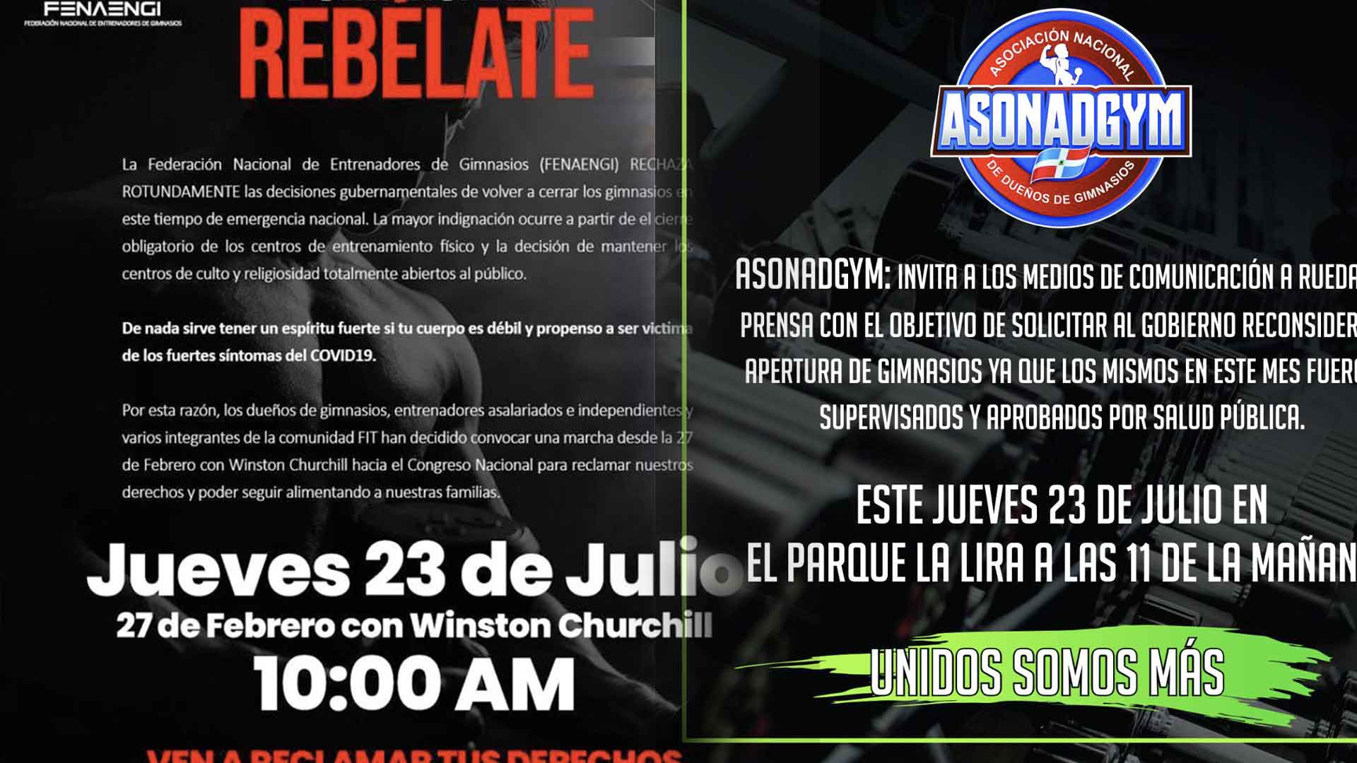 ASONAGYM Se Echa Atrás