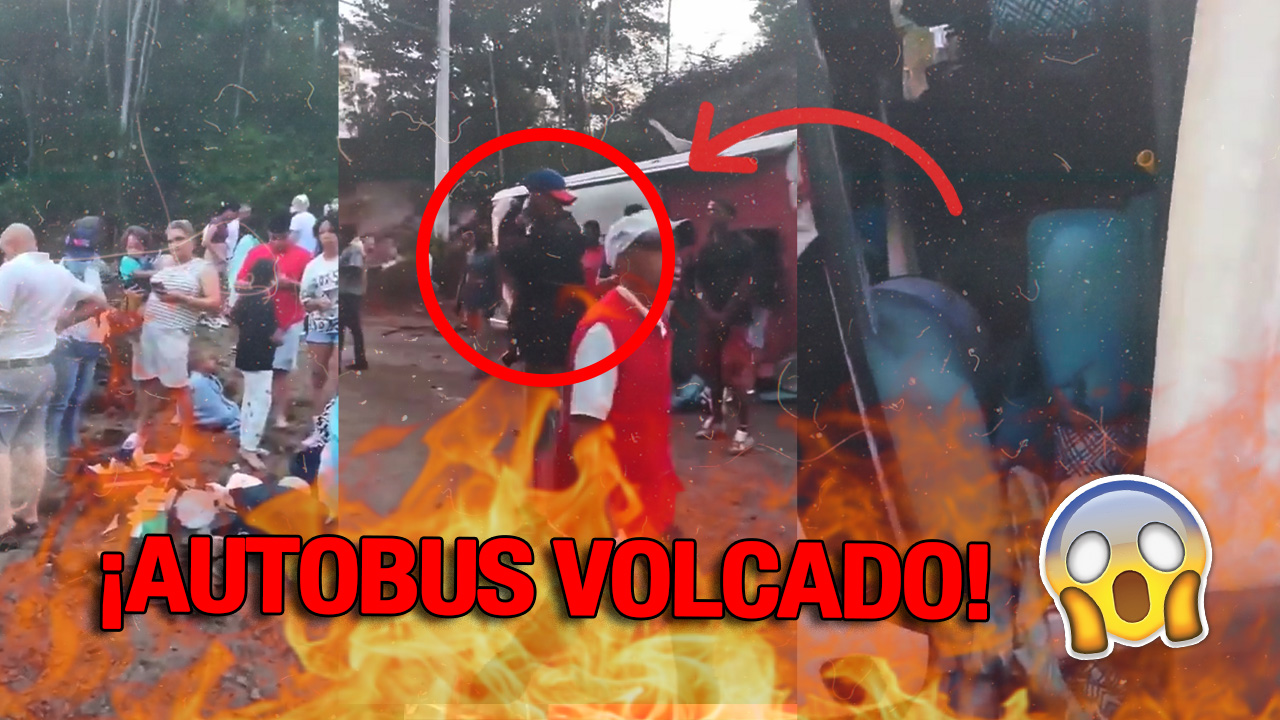 Se Incendia Autobús De Caribe Tours En La Avenida San Vicente De Paul En SDE