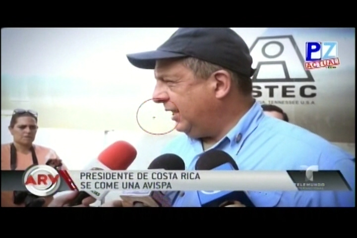 Presidente Costa Rica Se Comió Una Avispa