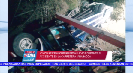 Accidente En La Carretera De Jarabacoa Cobra Vida A 5 Personas