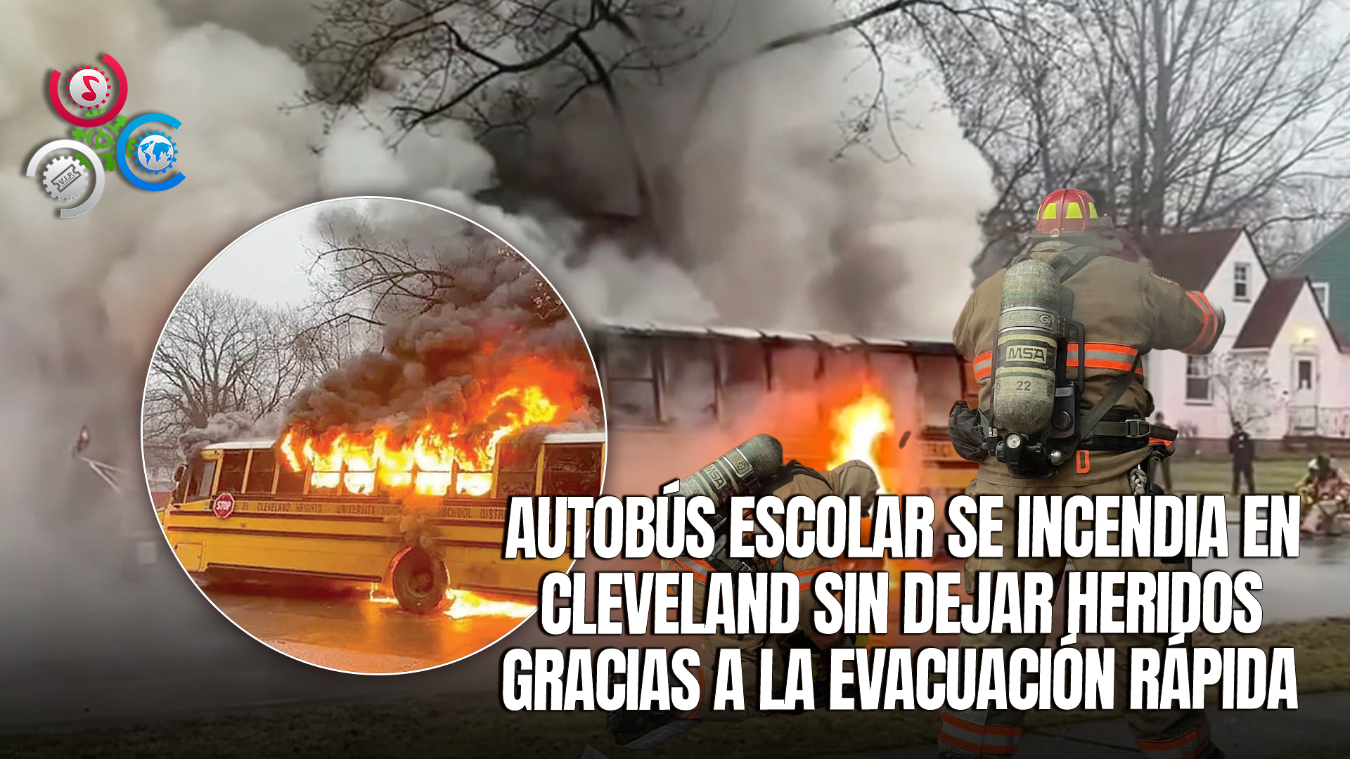 Autobús Escolar En Cleveland Se Incendia Con 15 Niños A Bordo: “Afortunadamente No Hubo Heridos”