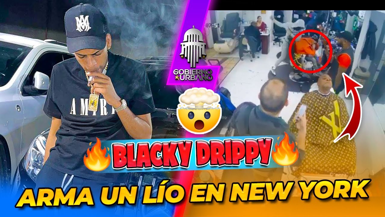 BLACKY DRIPPY ARMA UN LÍO EN USA LE DA GOLPES A JOVEN EN UNA PELUQUERÍA 