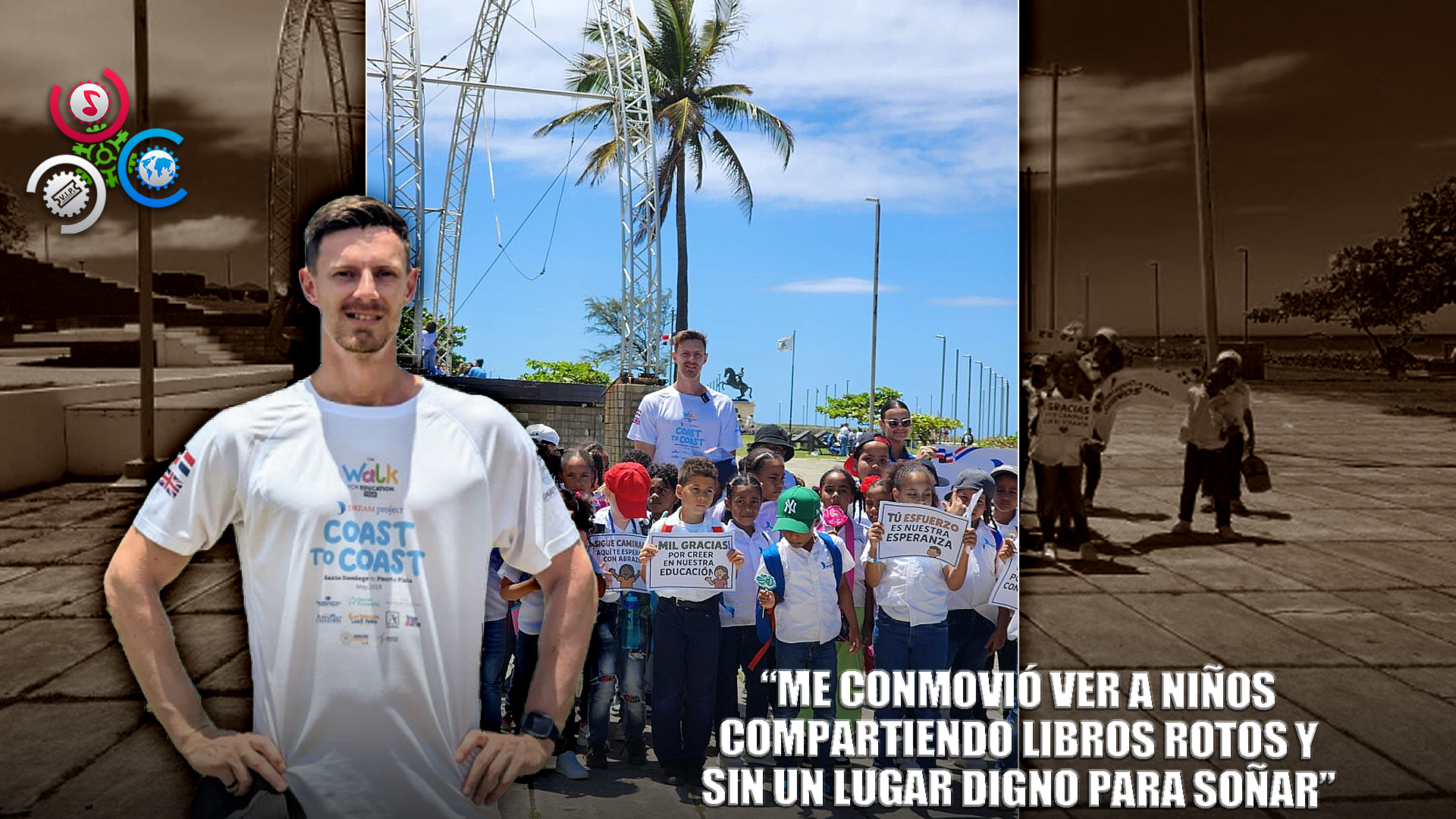 Británico Camina De SD A Puerto Plata Por La Educación