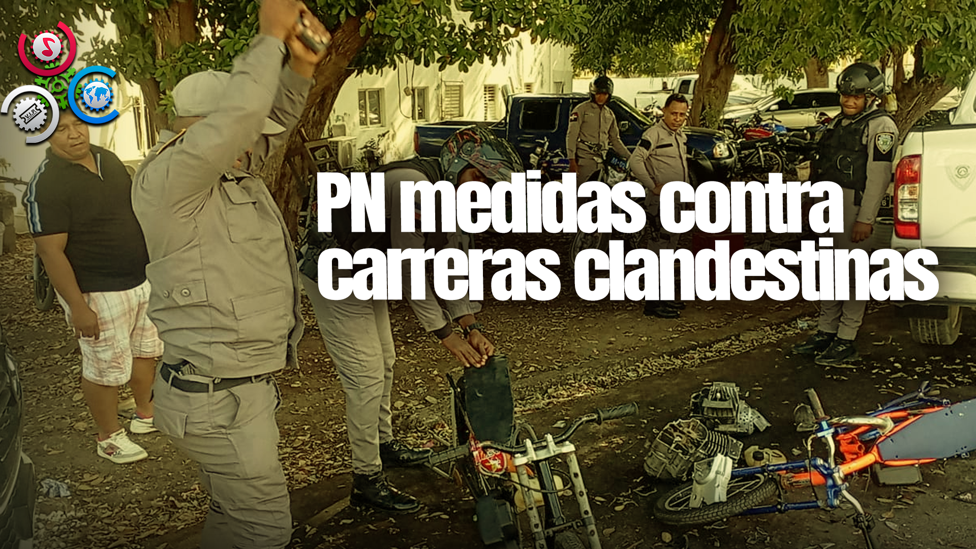 POLICÍA NACIONAL DESTRUYE MOTOCICLETAS CONFISCADAS DE CARRERAS CLANDESTINAS